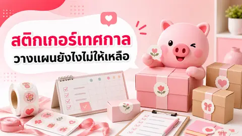 ภาพประกอบบทความ ทำสติกเกอร์แพ็กเกจเทศกาลอย่างไร ให้ขายทันและไม่เหลือค้างมากเกินไป