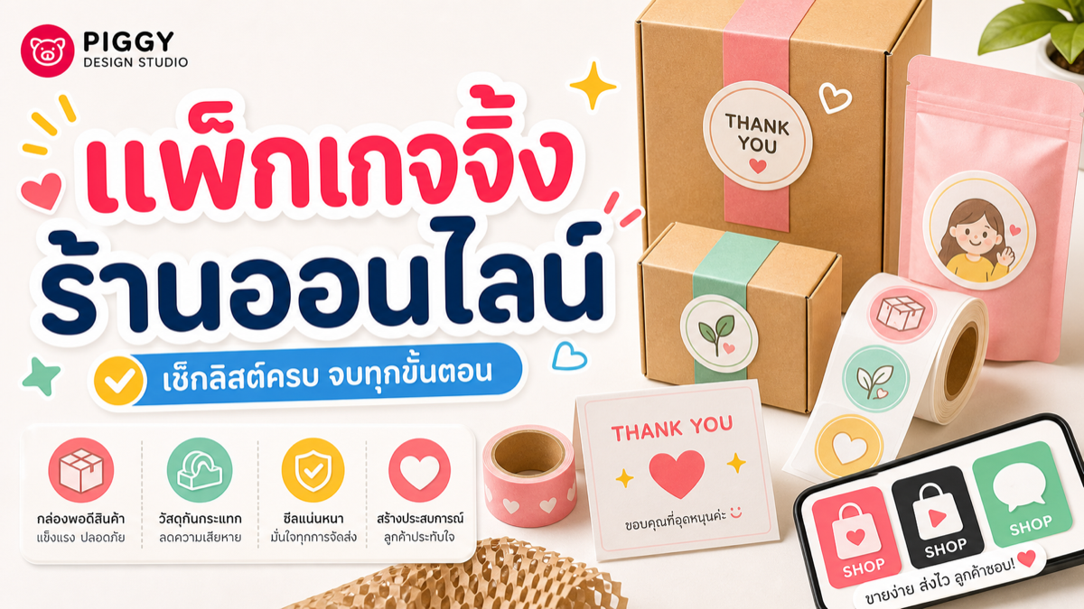 เช็กลิสต์แพ็กเกจจิ้งร้านค้าออนไลน์สำหรับ Shopee TikTok และ LINE