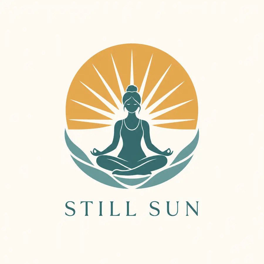 ตัวอย่างโลโก้สมมติสตูดิโอโยคะ STILL SUN