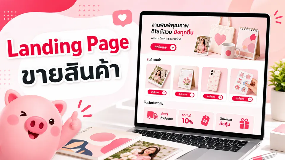 ภาพตัวอย่าง Landing Page ขายสินค้าพร้อม CTA และโครงสร้างหน้าเว็บ