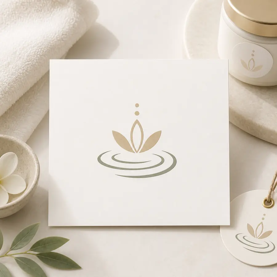 ตัวอย่างโลโก้มินิมอล luxury spa จาก prompt