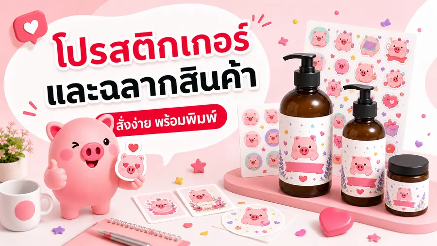 ตัวอย่างโปสเตอร์โปรโมชันสติกเกอร์และฉลากสินค้าอัตราส่วน 16 ต่อ 9 สำหรับแบนเนอร์เว็บไซต์