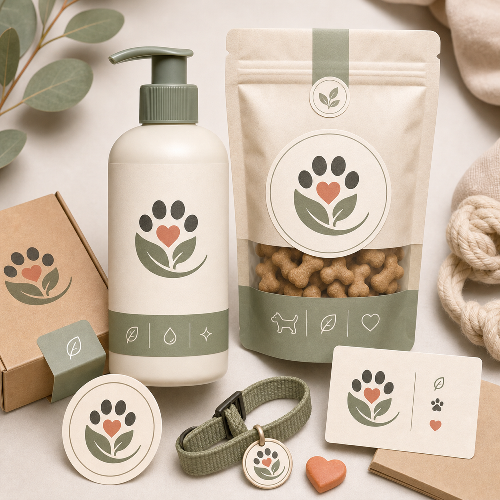 ตัวอย่างโลโก้ pet care พรีเมียมจาก prompt