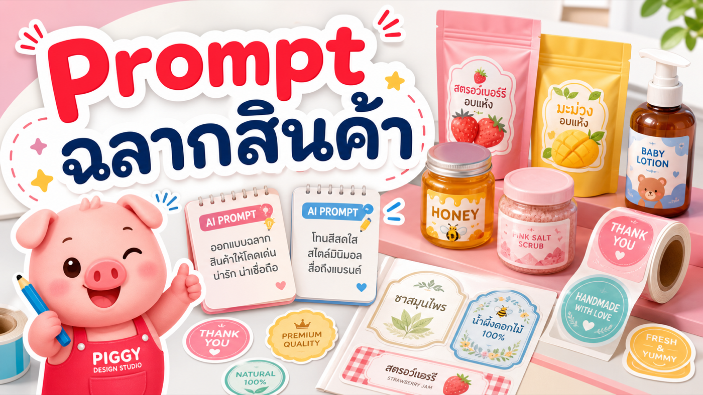 ภาพประกอบบทความ prompt ออกแบบฉลากสินค้าและสติกเกอร์สินค้า